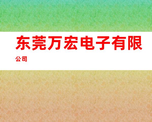 东莞万宏电子有限公司