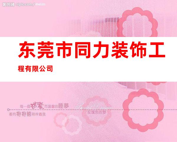 东莞市同力装饰工程有限公司