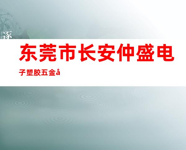 东莞市长安仲盛电子塑胶五金制品厂