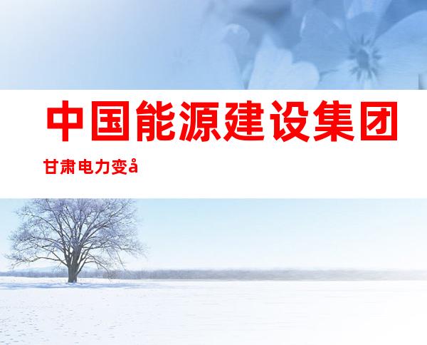 中国能源建设集团甘肃电力变压器有限公司