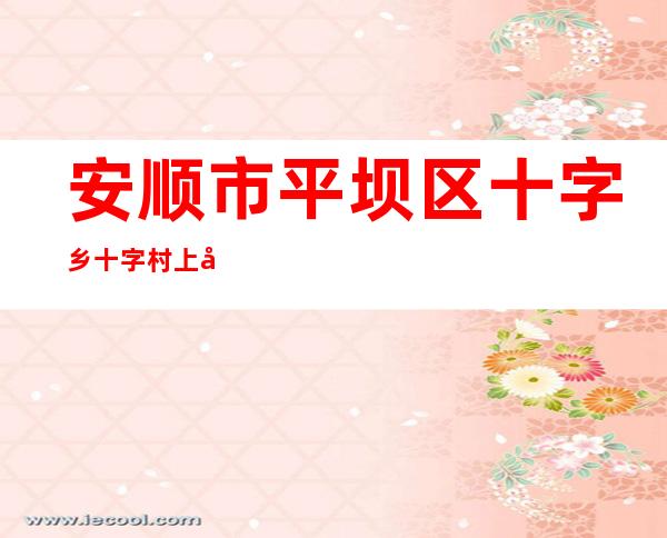 安顺市平坝区十字乡十字村上坝种植场