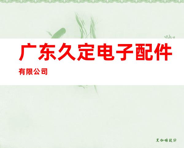 广东久定电子配件有限公司