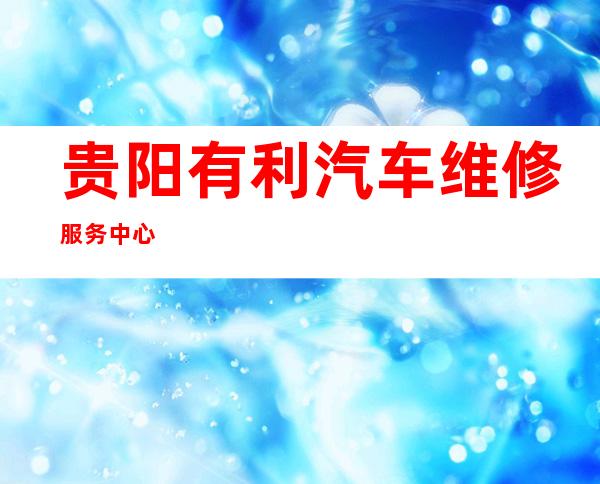 贵阳有利汽车维修服务中心